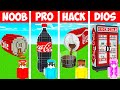 Base de COCA COLA NOOB vs PRO vs HACK vs DIOS en Minecraft