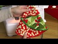 How to Make a Holiday Tree Napkin with a Serger