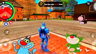 Oggy , Jack , Bob , Shinchan And Masao Kill Criminals in Rope Hero Vice Town screenshot 4