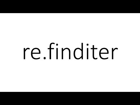 finditer in regex