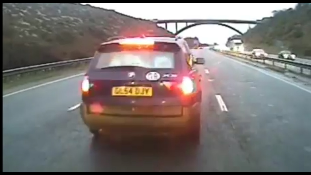 Motorway Brake Check Causes Crash YouTube
