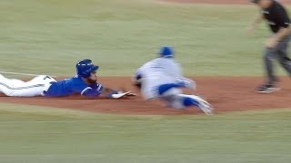 KC@TOR: Lough nabs Reyes with throw from outfield