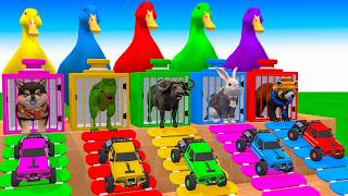 Long Slide Game With Buffalo Dinosaur Rabbit Panda   3d Animal Game   Funny 3d Animals screenshot 3
