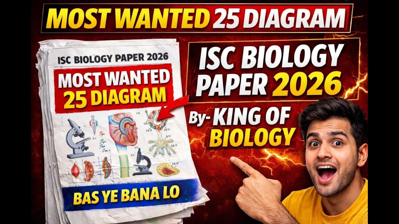 12th ISC |MOST IMPORTANT DIAGRAM | BOARD PAPER |One Shot |Live