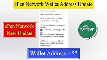 cPen Netwok Wallet Address Update Reopen | cPen Network New Update | cpen Video Code | cPen New Task