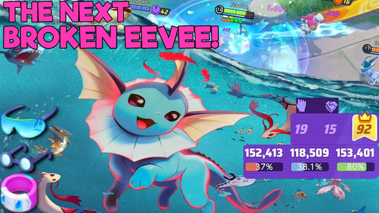 Vaporeon Has Entered the Aqua Ring & Cannot Be Stopped! ~ Pokemon Unite
