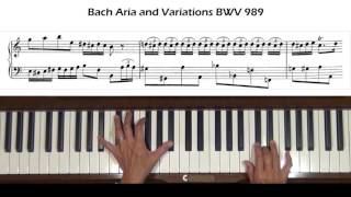 Bach Aria Variata Alla Maniera Italiana Bwv 989 Var. Iii Piano Tutorial