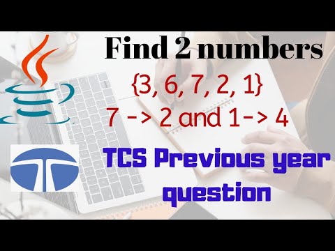 Find 2 numbers in a given array | TCS coding questions (solved)