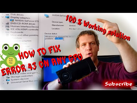 How to FIX ERROR CODE 43 on any GPU from start to finish - 100% working solution