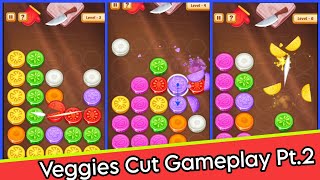 Veggies Cut :Logic Puzzle Game ( Early Access) - NEW GRID Lvl 1 To 10 Gameplay Part 2 (Android, Ios) screenshot 3