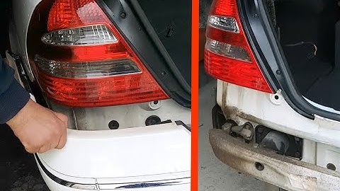 Removing rear bumper on Mercedes W211 / How to remove the rear bumper for Mercedes W211