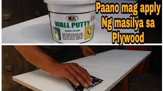 Paano Mag Apply Ng Masilya Sa Plywood Gamit Ang Wall Putty