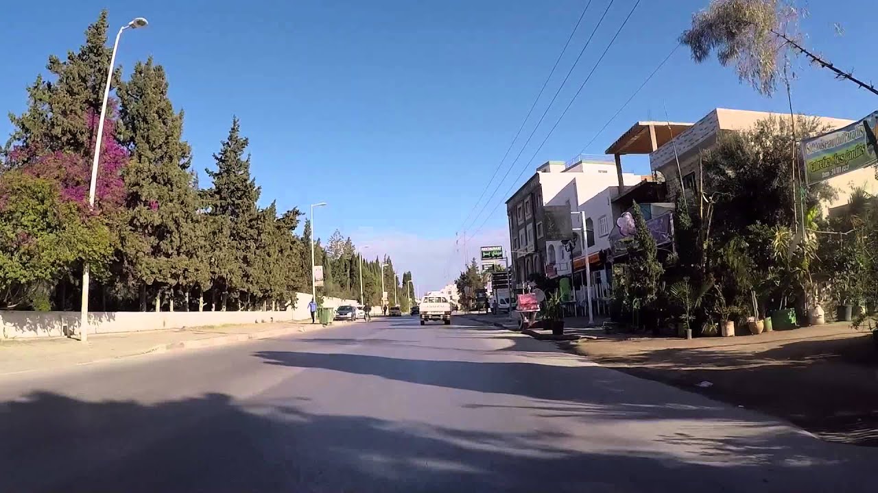 Tunisie Route vers Hammamet filmée en Gopro  / Tunisia Road to Hammamet filmed by Gopro