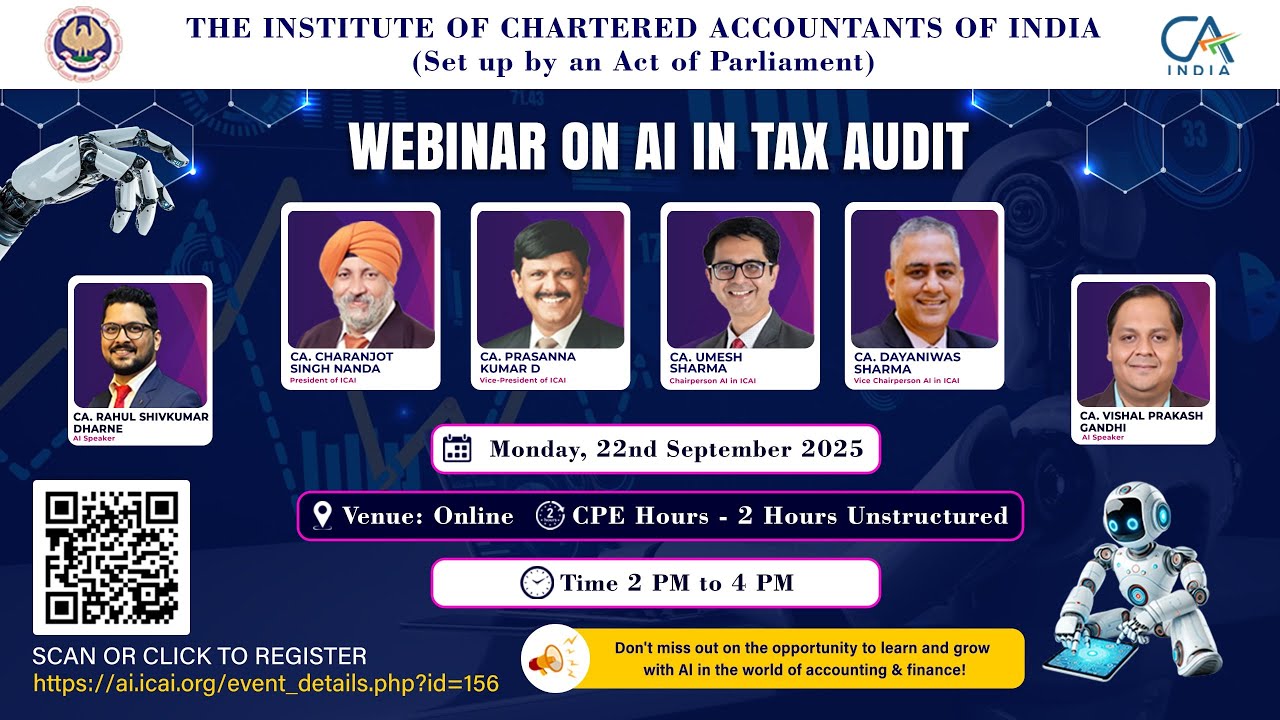 Webinar on AI in Tax Audit - YouTube