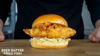 The 25 minute Beer Battered Fish Sandwich everyone should fry.