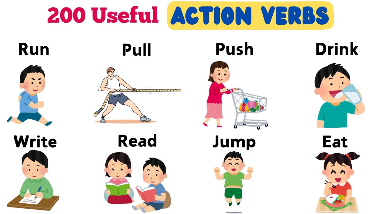 Action Verb For Kids | Kids Vocabulary | Useful English Verbs | Daily ...