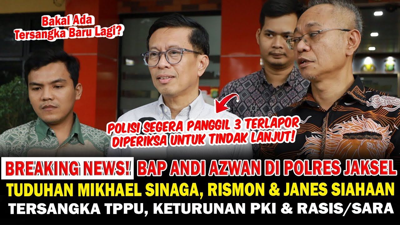 Breaking News! Presscon BAP Andi Azwan Terkait Tuduhan Tersangka TPPU oleh Mikhael Sinaga cs