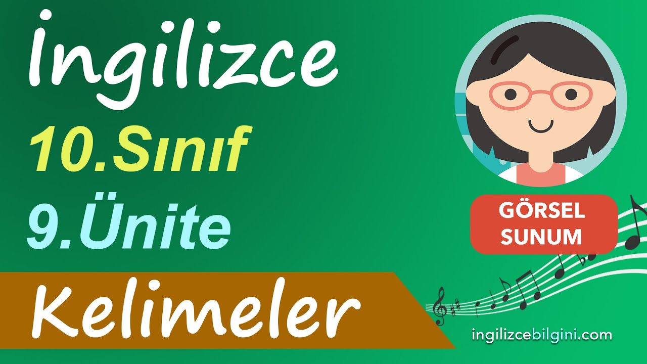 İngilizce 10.Sınıf 9.Ünite Kelimeler (Vocabulary) - YouTube