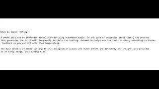 Smoke Testing is so Simple and explained in English by Arjun