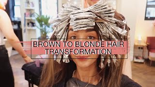 BROWN TO BLONDE HAIR TRANSFORMATION