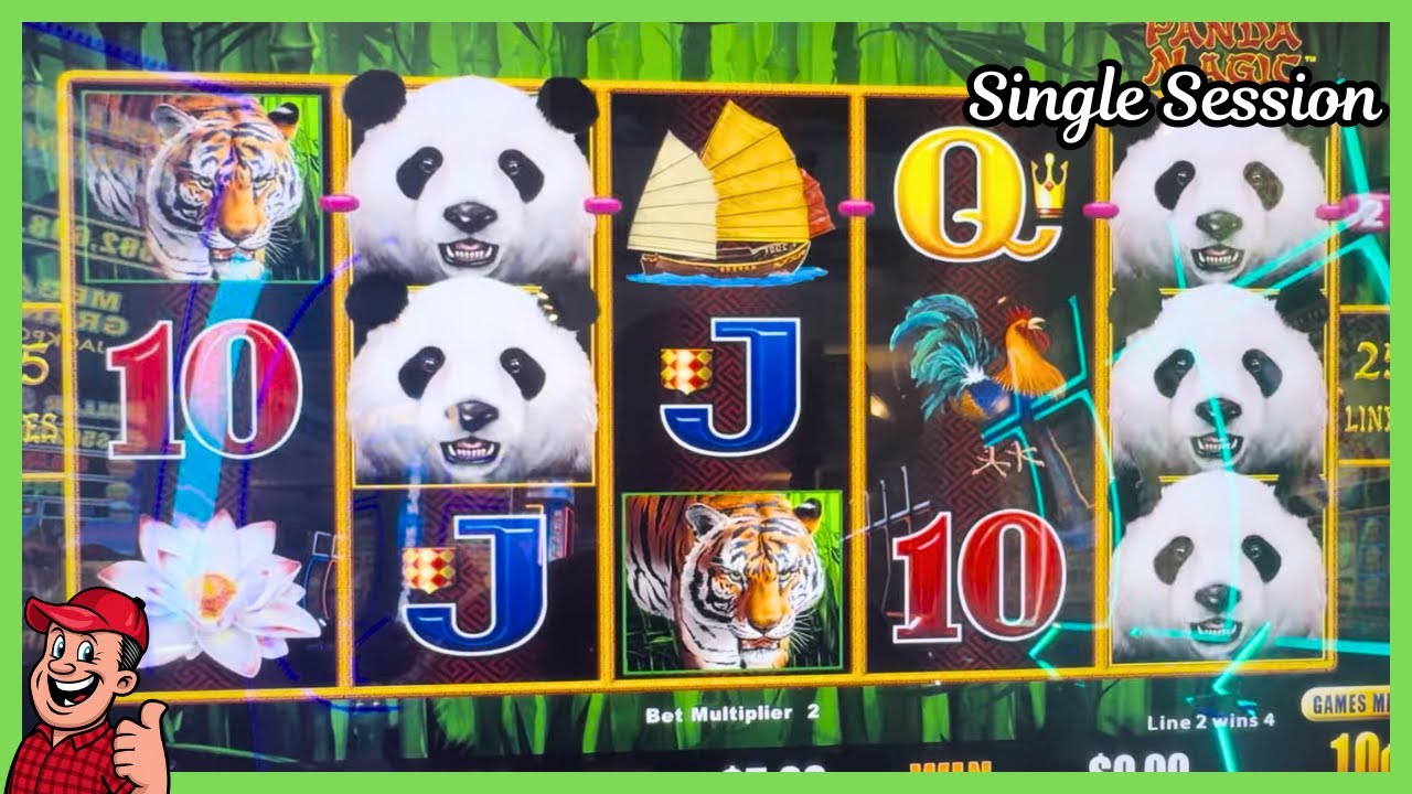 Игровой автомат Dragon Link: Panda Magic — сессия банкролла Meskwaki $300 (честная игра)