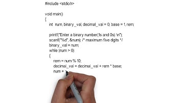 C Program to Convert the given Binary Number into Decimal | Interview program in c language