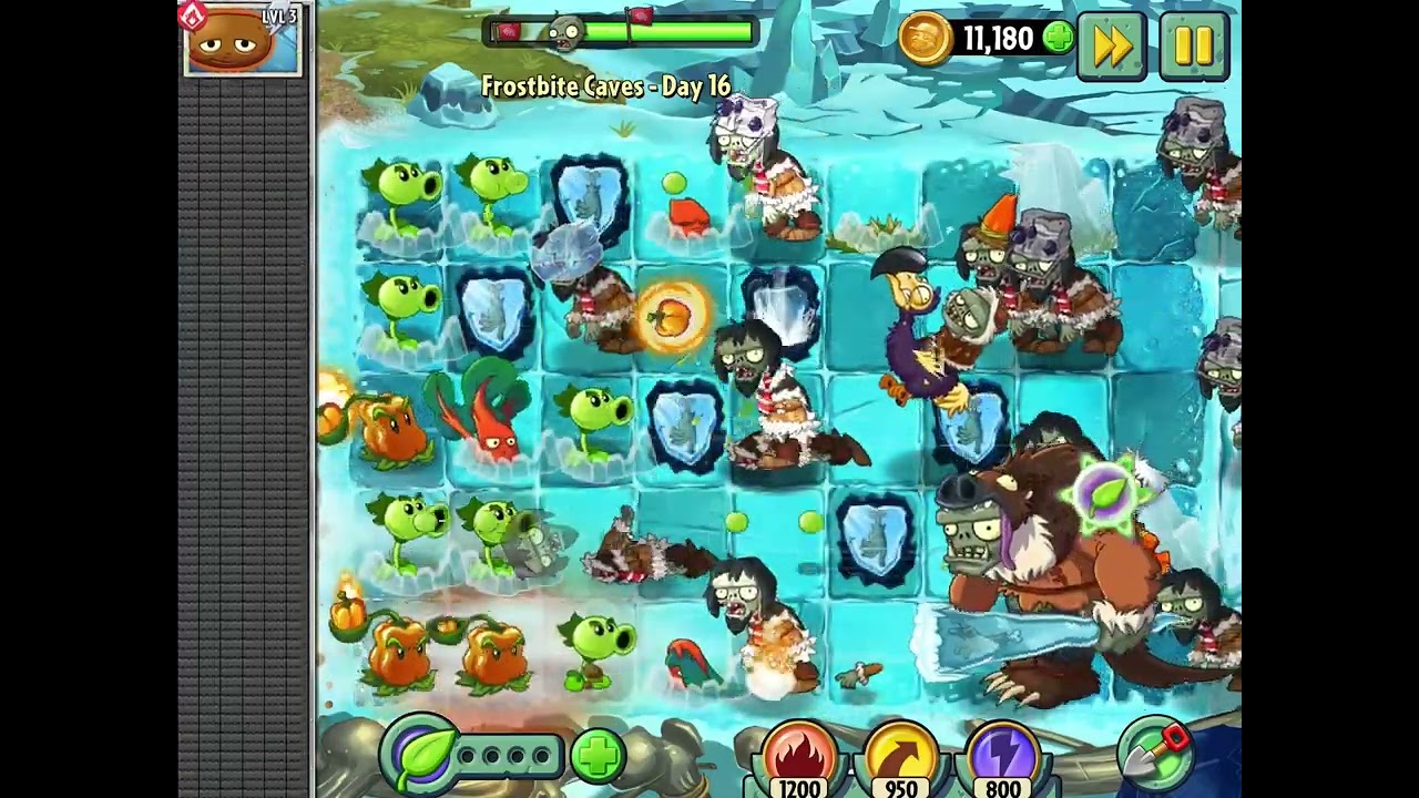 Frostbite Caves day 16 | plants vs zombies 2 