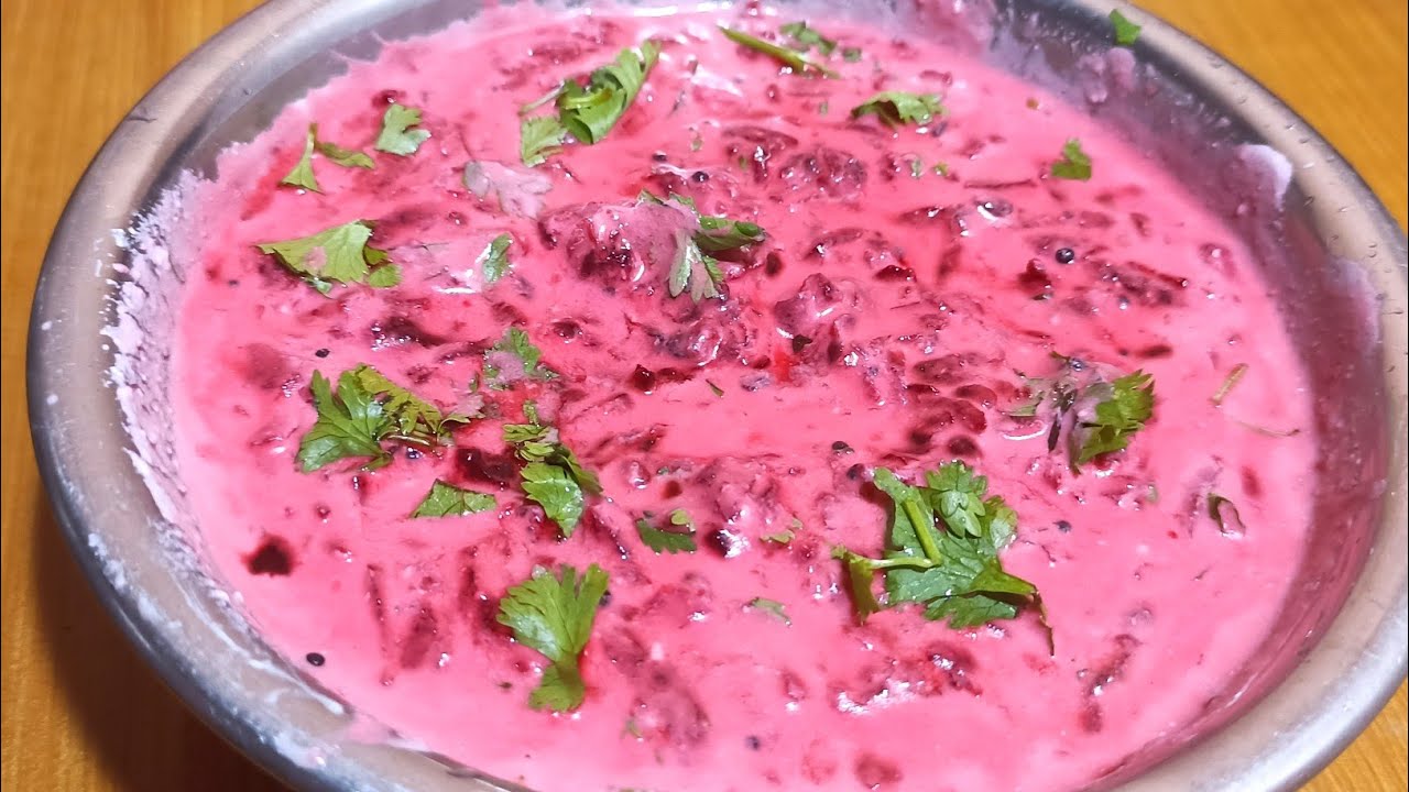 Konkani style beetroot raita recipe 👌😋 healthy and tasty raita | beetroot gojju