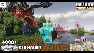 Building a Iron Farm in Katana Craft - Minecraft SMP