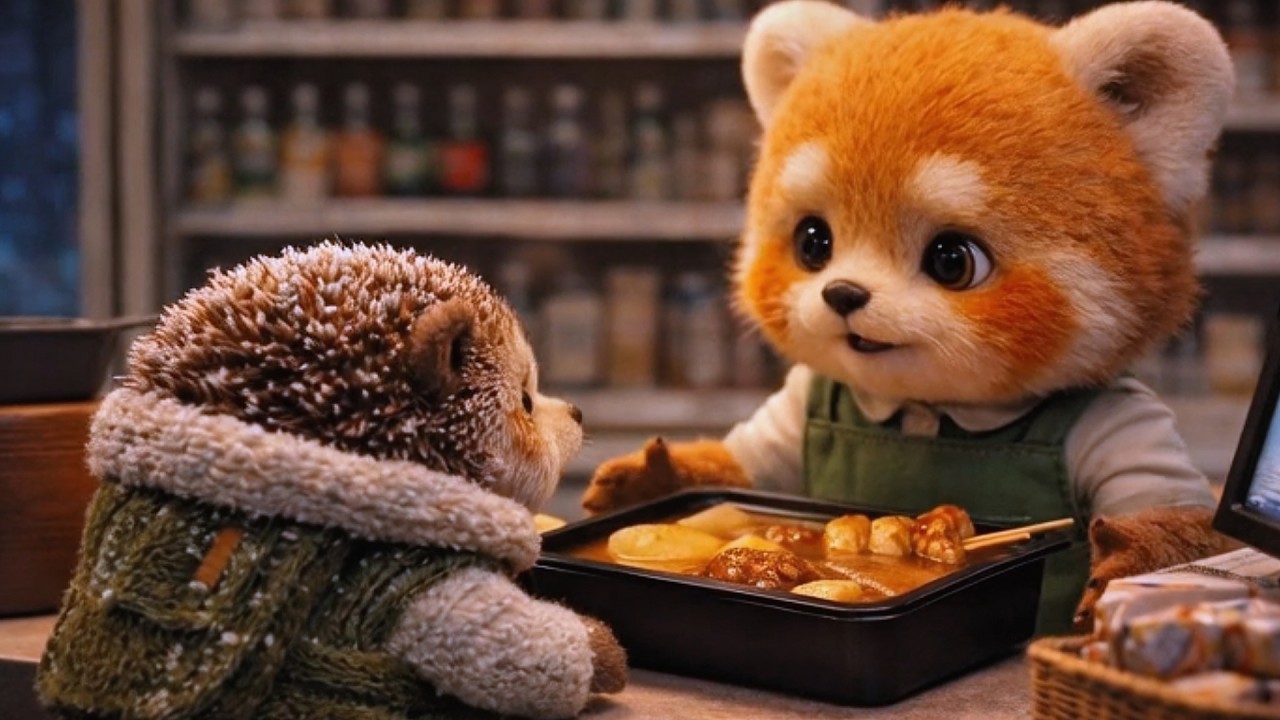 Bubu’s Late-Night Convenience Store🐻Cozy & Healing🐻ASMR Animation