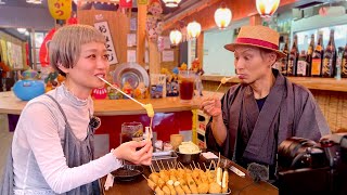 【大食い】弾丸！串カツ食い倒れ旅！4時間で何店舗たべられる？！新世界で串かつ堪能。 w/ @samuraifooddrifter7403   【モッパン】【MUKBANG】