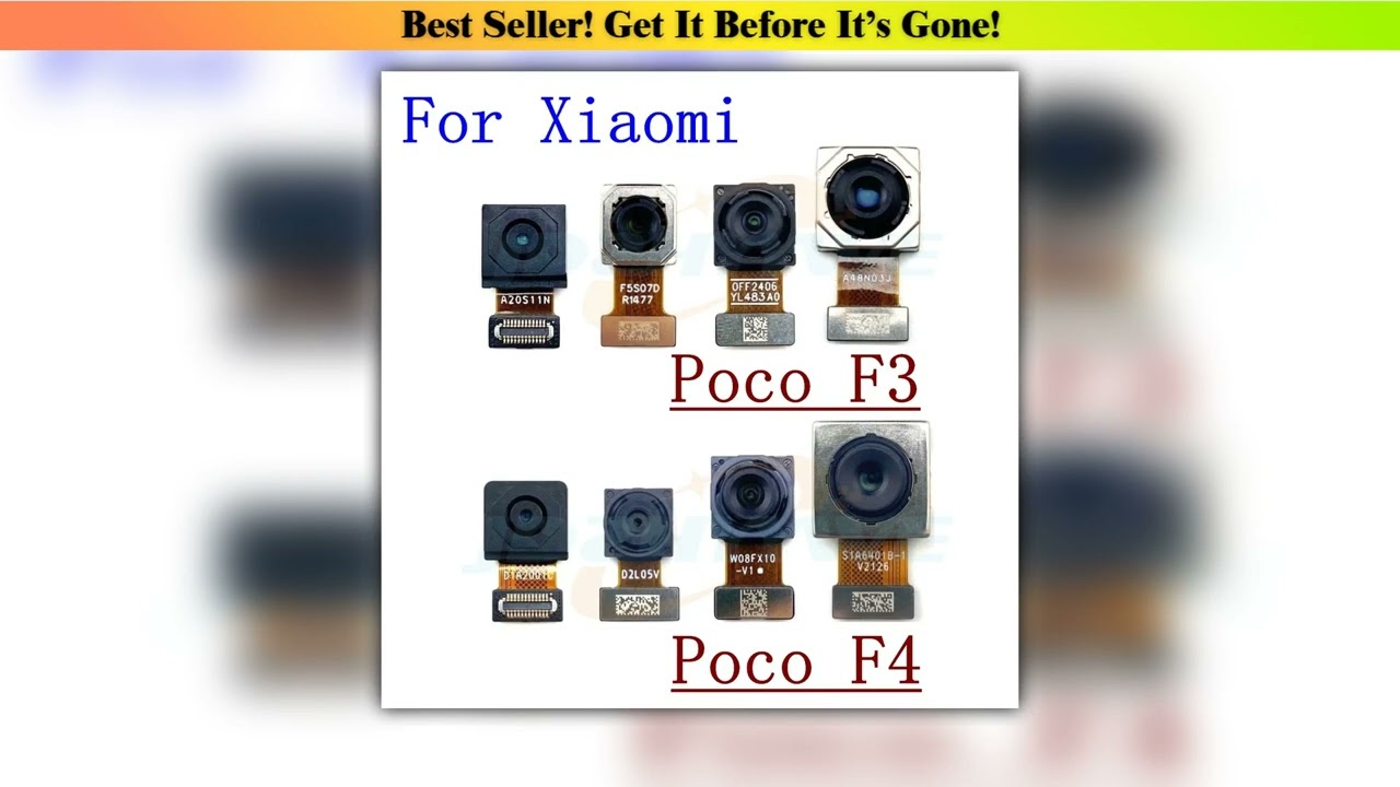 Slide Rear Front Camera For Xiaomi Poco F4 F3 Frontal Selfie Facing Main Back Wide Camera Module Fl
