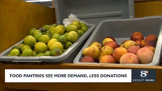 Food pantries see more demand, less donations