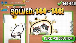 Save the Dog Level 144 to 146 Walkthrough | Easy 3-Star Solutions!