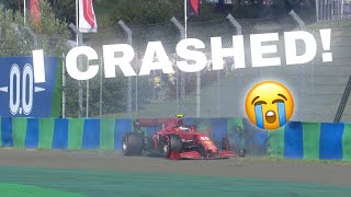 SAINZ FULL TEAM RADIO AFTER HIS DISAPPOINTING Q2 CRASH! | 2021 Hungarian GP