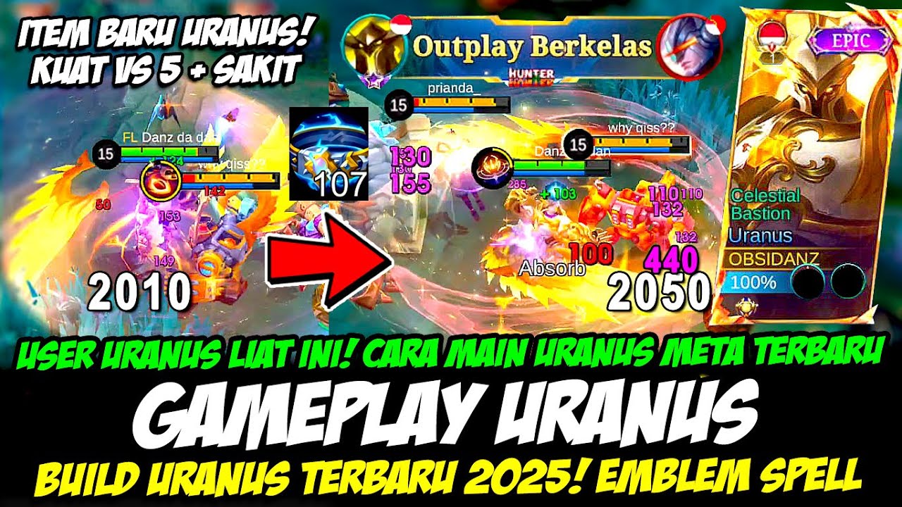 TIPS URANUS + TERKUAT DI EXP❗CARA MAIN URANUS TERKUAT❗BUILD URANUS TERBARU❗GAMEPLAY URANUS ML