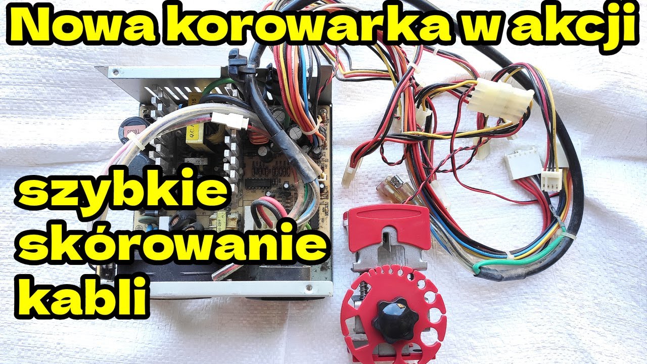 Korowanie kabli z zasilacza| Korowarka w akcji| Skórowanie kabli miedzianych| było warto?