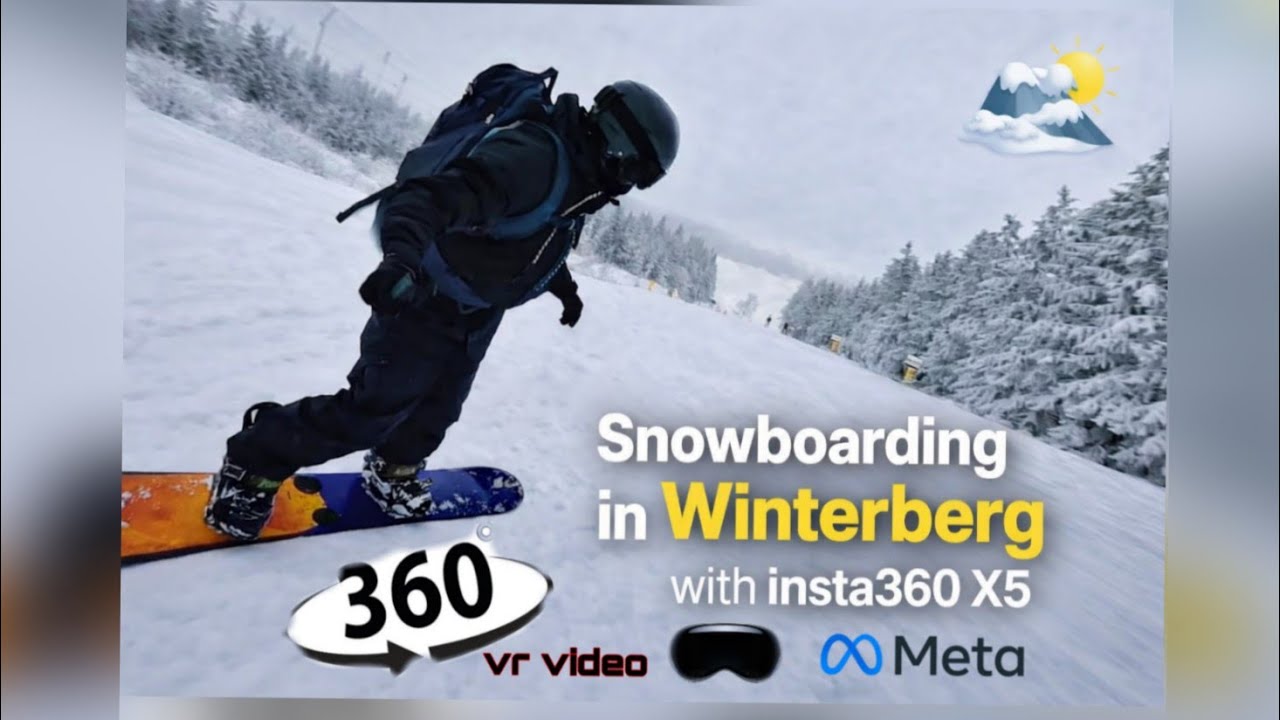 Snowboarding with Insta360 X5 in Winterberg