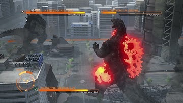 Godzilla PS4 Online Battles: Burning Godzilla vs Godzilla 2014 vs Kiryu