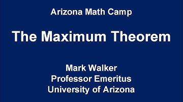 The Maximum Theorem