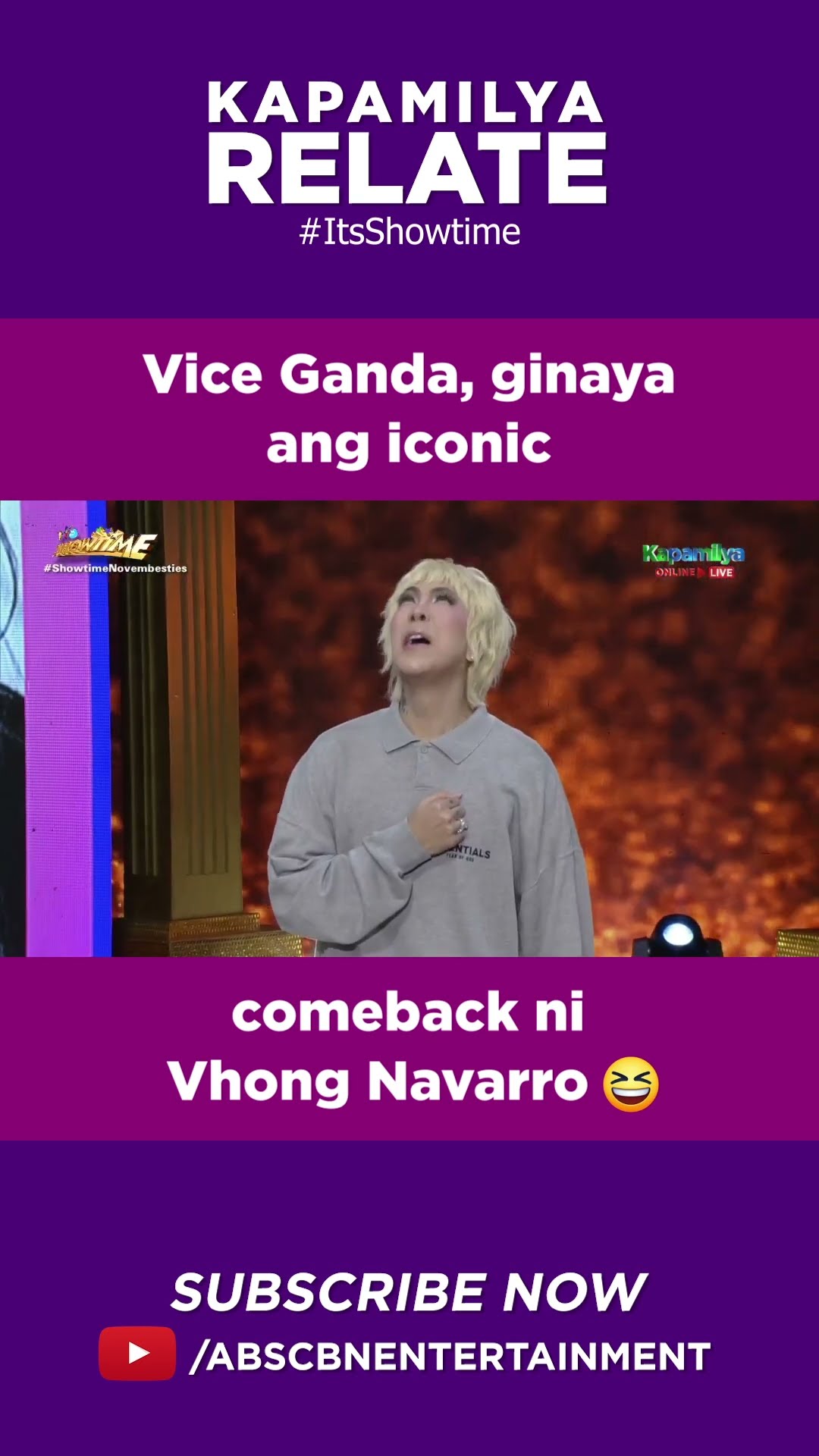 Vice Ganda, ginaya ang iconic comeback ni Vhong Navarro | Kapmailya Shorts