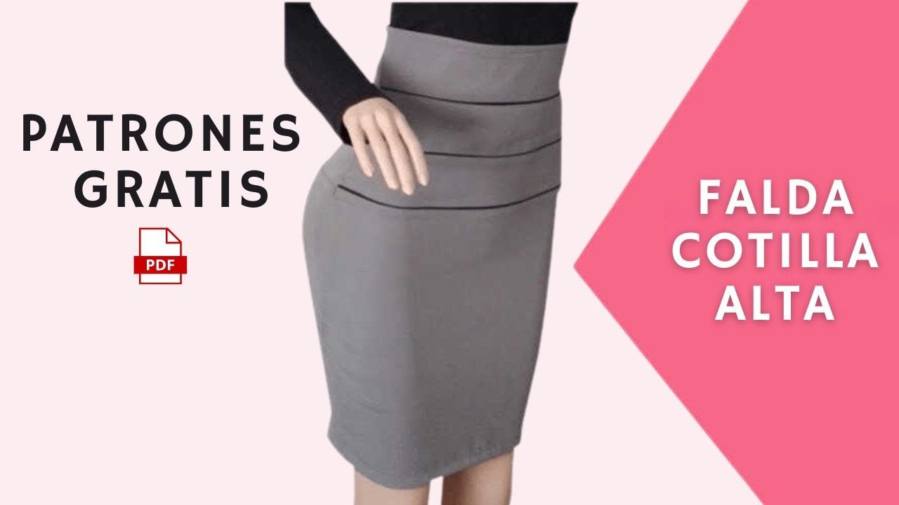 CÓMO COSER FALDA COTILLA ALTA | PATRONES GRATIS