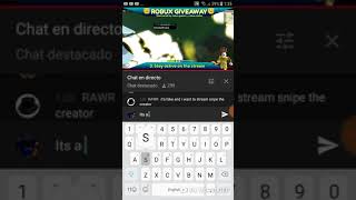 Saying Its a Scam on a Free Robux Stream