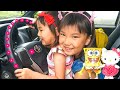 【寸劇】親子で楽しいドライブ！ルールとマナーを守って車に乗ろう♪　The Wheels On The Bus Song