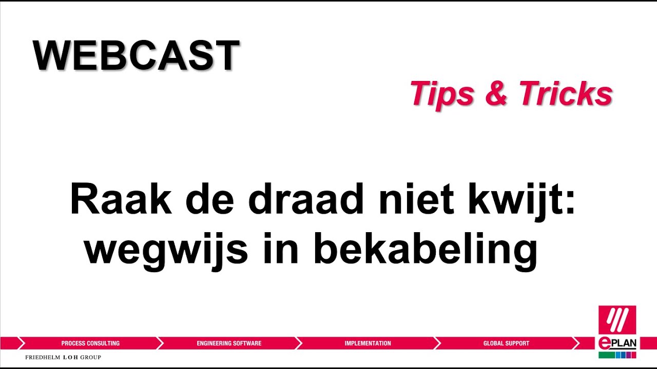 Webcast Tips & Tricks   Raak de draad niet kwijt: wegwijs in bekabeling