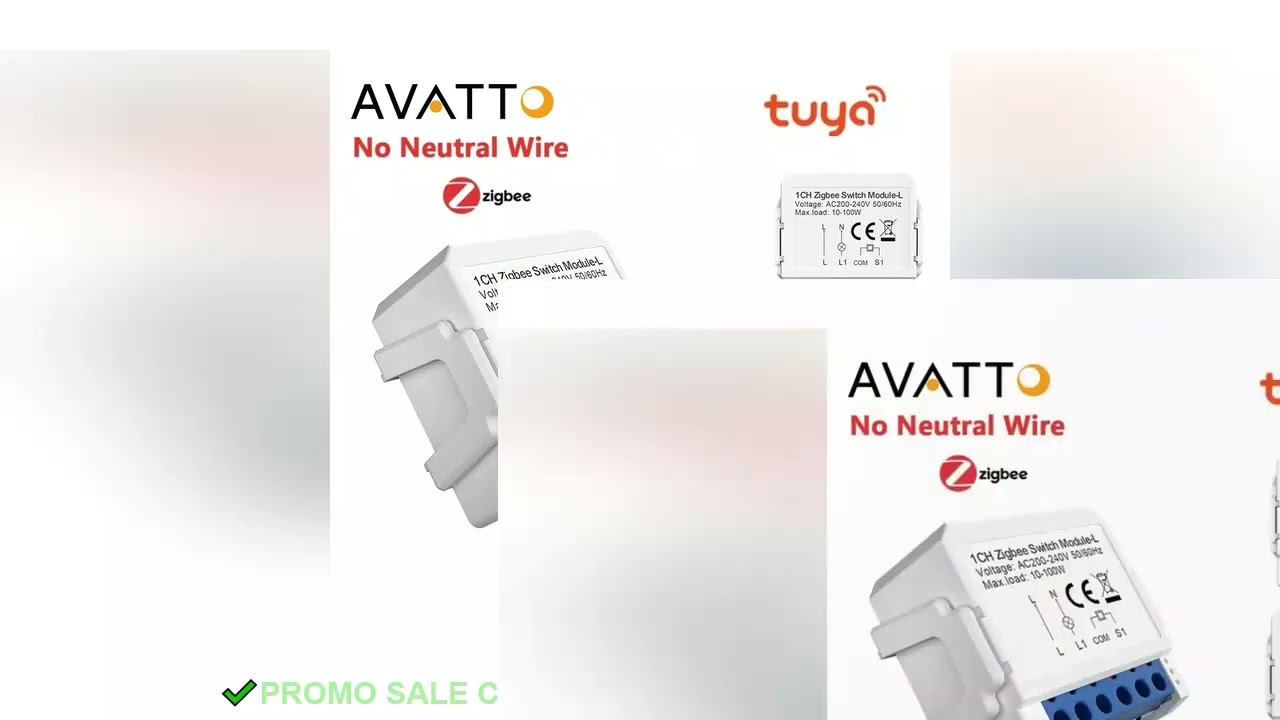 AVATTO Tuya ZigBee Smart Light Switch No Neutral Relay Module 1/2/3 Gang Smart Life/Tuya App Control