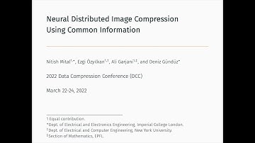 Neural Distributed Image Compression Using Common Information | DCC 2022