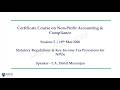 Cohort 2 - Session 5 - Statutory Regulations &amp; Key Income Tax Provisions for NPOs
