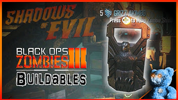 SHADOWS OF EVIL Black Ops 3 Buildables ☆ ZOMBIE SHIELD