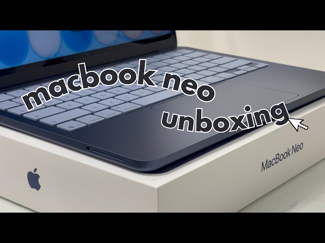 macbook neo [unboxing]  (indigo, 256 gb) | aesthetic set-up